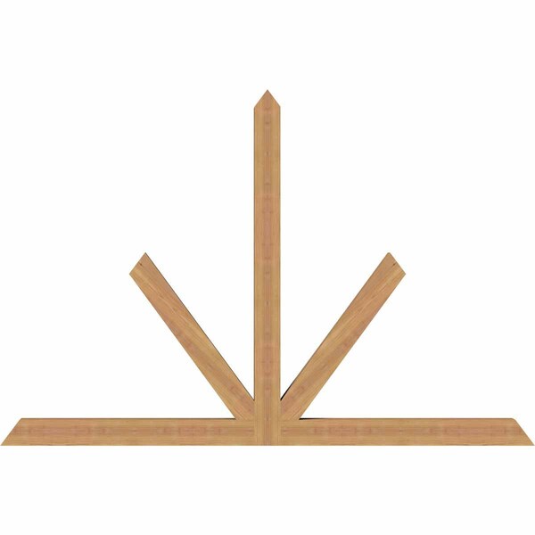 Ekena Millwork Saratoga Timber Gable Bracket, Western Red Cedar, 72"W x 48"H x 3 1/2"D x 3 1/2"F, 16/12 Pitch GBW072X48X0404SAR00SWR - main